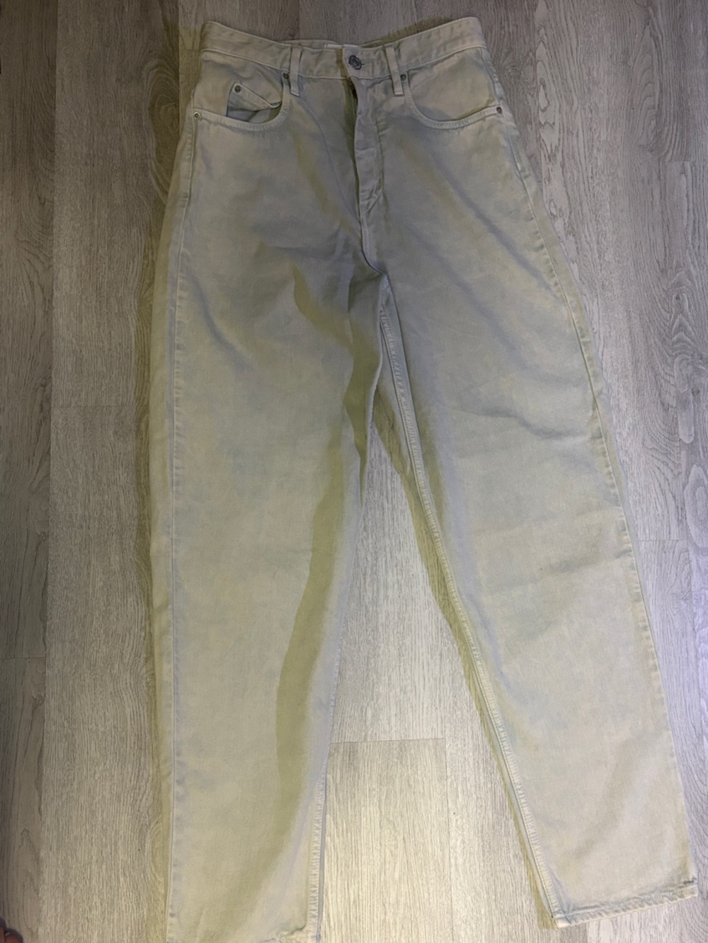 Isabel Marant Straight-Leg Jeans in Light Beige